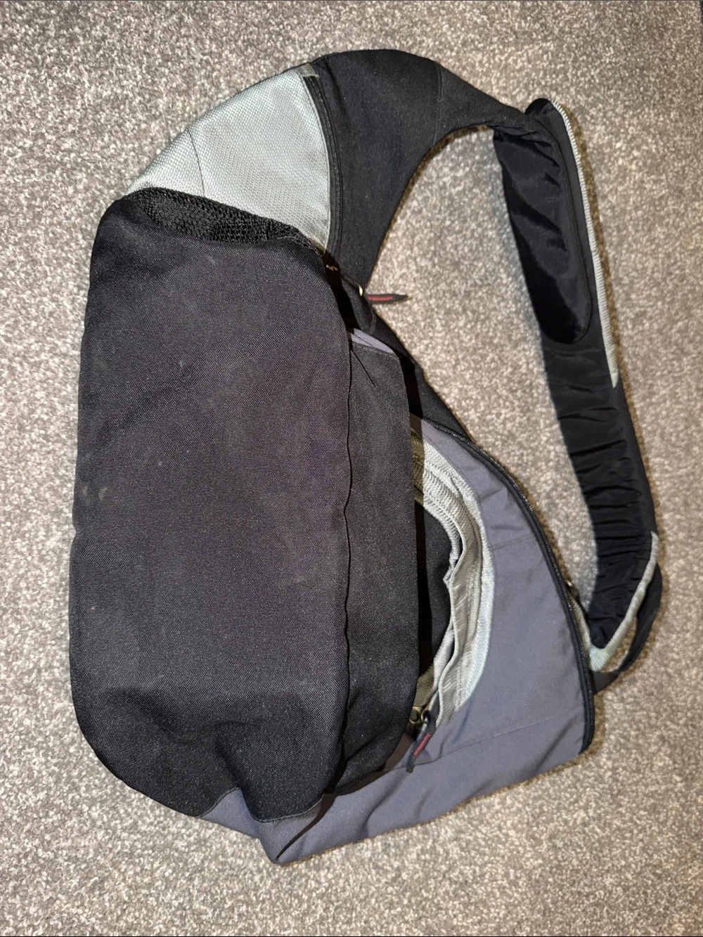 Jansport Black and Gray Crossbody Sling Bag Vintage
